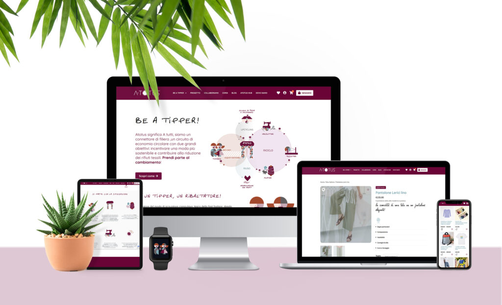 Realizzazione ecommerce e visual per il negozio Atotus